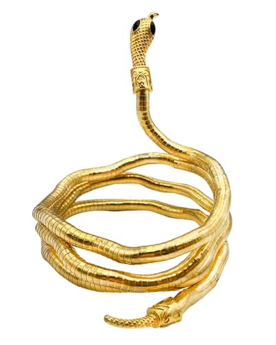 FDCGAS Schmuck Schlange Armband Halskette schlangenkette biegsame kette Flexibel Biegbar Schlangenkette Wickelarmband Verdrehbar Einstellbar Kette Manschette Armreif Haarschmuck für Damen Herren von FDCGAS