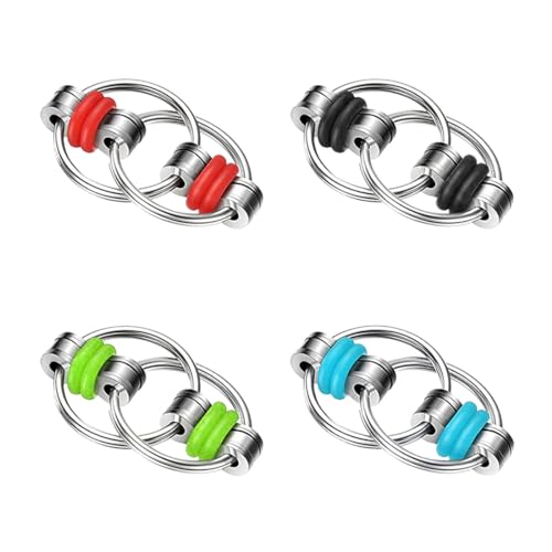 FDCGAS anti stress spielzeug - 4 pcs adhs spielzeug,Kette Zappeln Spielzeug entlastet Stress Reducer,Fahrrad Kette Zappeln Sie Stress reduzierer für Erwachsene und Kinder von FDCGAS