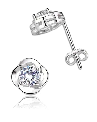 FDCGAS silber ohrringe damen,Klein Blumen Ohrstecker Silber 925 Ohrringe für Damen Mädchen Hypoallergen Kleine Blumen Blumen Ohrringe mit 5A+Zirkonia Helix Knorpel Ohrringe von FDCGAS