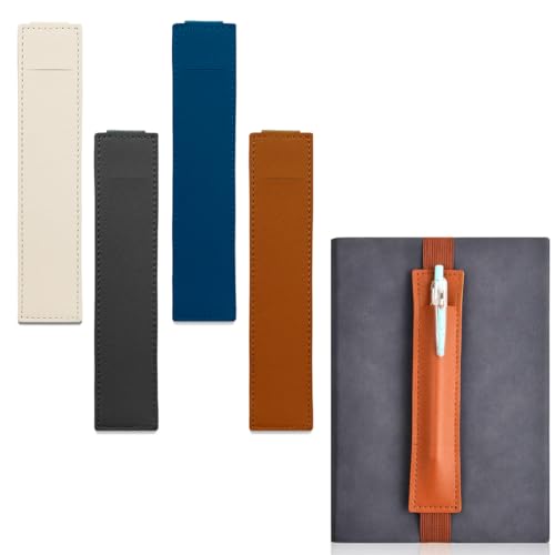 FDCGAS stifthalter - 4 Stück Stifthalter Notizbuch,Tagebuch Stifthalter Elastische Stiftschlaufe Pen Holder für Tagebuch Elastischer aus Leder Wiederverwendbare Buch Stiftschlaufe für Notizbuch von FDCGAS
