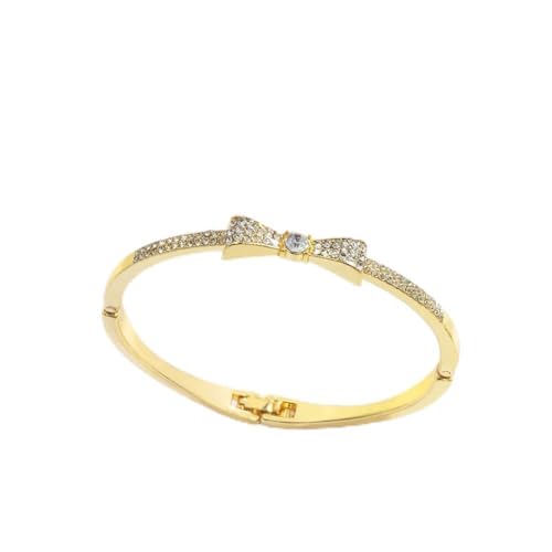 FDEETY Elegantes Schleife Armband Kristall Schmuck Armreif Damenarmband Glitzer Steinchen Klassisch Schmuckstück von FDEETY