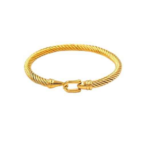 FDEETY Gedrehtes Seil Armband Klassisch Elegant Armreif Schmuck Damen Zeitlos Handgelenk Accessoire Hochwertig von FDEETY