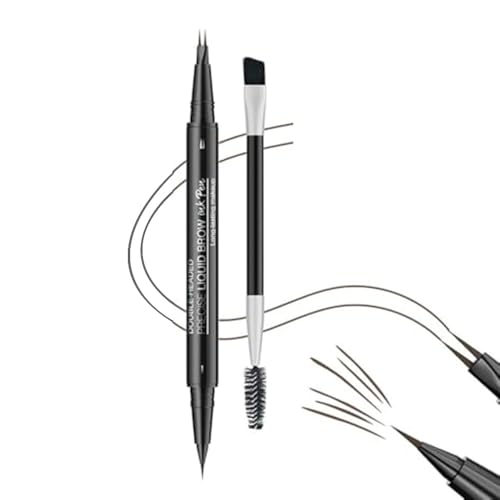 Fdeety Doppelseitiger Augenbrauenstift Mit Präzisionsspitze Flüssiger Augenbrauen Marker Langanhaltendes Augenbrauen Make Up Wasserfest Und Wischfest 1 Ml von FDEETY