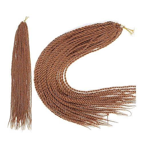 FDEETY Braids Extensions 60cm Kunsthaar zum Einflechten Flechten Extensions Box Braids Haarverlängerung Zopf für Damen Mädchen (Braun) von FDEETY