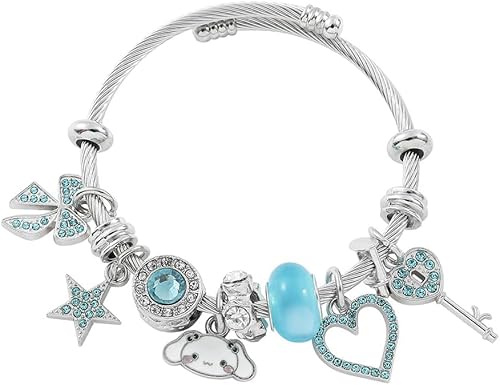 FDEETY Damen Armband Frauen Offener Armbänder Einstellbare Niedliches Cartoon-Anime-Armband Vergoldet Silber Geschenk Schmuck Geschenke für Mädchen von FDEETY