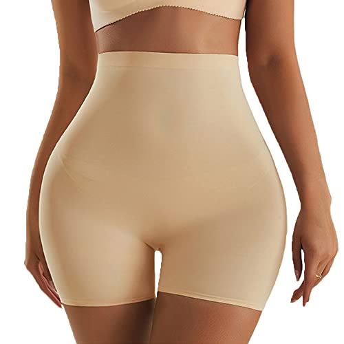 FDEETY Damen Butt Lifter Höschen, Po Push Up Unterhose Bauchweg Miederhose Shapewear Formend Miederslips Hohe Taille Seamless Unterwäsche , M , Beige von FDEETY