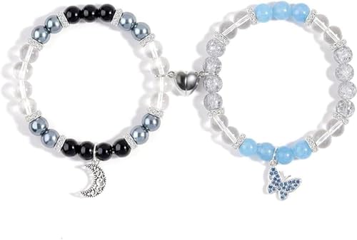 FDEETY Friendship Beaded Bracelet Anhänger Love Magnetic Red Crystal Bracelet Zwei Modelle zur Auswahl Personalisierte Geschenke Sehr beliebt! von FDEETY