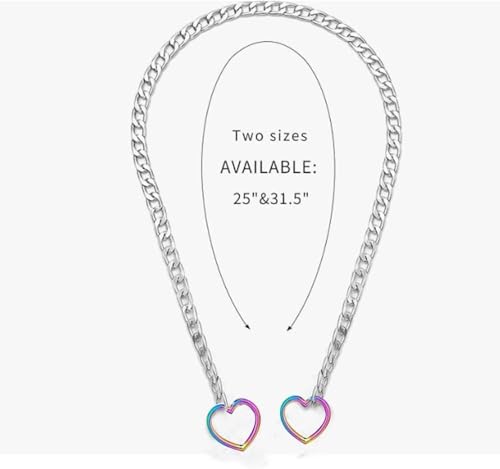 FDEETY Halskette für Damen Mädchen Herz Anhänger Punk Klobige Kubanische Kette Lange Modeschmuck Retro Geschenke für Valentinstag Geburtstag FDEETY Halskette für Damen Mädchen Herz Anhänger Punk Klobige Kubanische Kette Lange Modeschmuck Retro Geschenke für Valentinstag Geburtstag von FDEETY