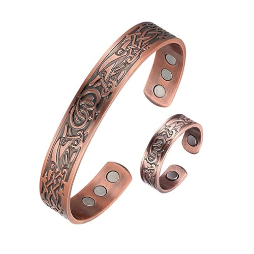 FDEETY Herren Schmuck-Set Armband und Ring - Einstellbare offene Manschette - Brautigam Hochzeit Party-Schmuck-Set FDEETY Herren Schmuck-Set Armband und Ring - Einstellbare offene Manschette - Brautigam Hochzeit Party-Schmuck-Set von FDEETY