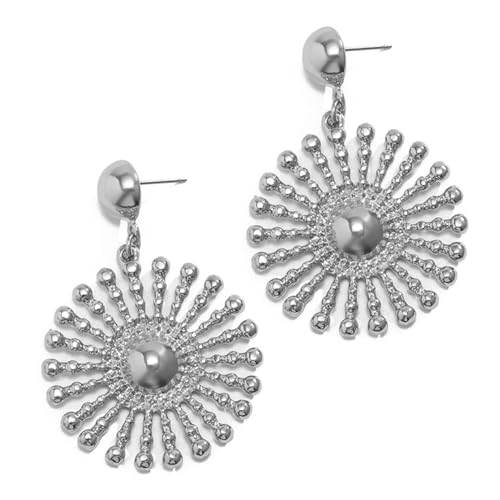 FDEETY Sonnenblume Ohrringe Strahlenförmig Vintage Damen Schmuck Ohrhänger Statement Tropfen Ohrstecker von FDEETY