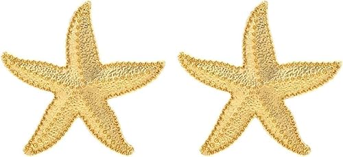 FDEETY Ohrringe Damen Legierung Große Seestern Ohrstecker Seestern Tropfen Ohrringe Boho Statement Exquisite Maritime Ohrringe Hypoallergene Modeschmuck für Frauen und Mädchen von FDEETY