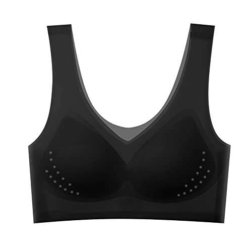 FDEETY Sport-BHS für Damen, nahtlos, starker Eisseiden-BH, atmungsaktiver Beauty-Back-Sport-Yoga-BH von FDEETY