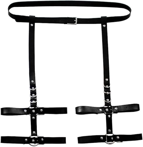 FDEETY Verstellbare Harness Körperkette Riemen Körperschmuck Taille Bein Gurt Accessoire Schmuck Punk Gothic Stil Damen von FDEETY