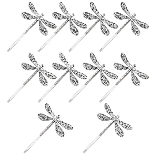 10 Stück Libellen-Clips, Kreative Libellen-Haarspangen, Mädchen-Haar-Accessoires, Metall-Clips, Kleidungsdekoration-Haarspangen von FDGGT