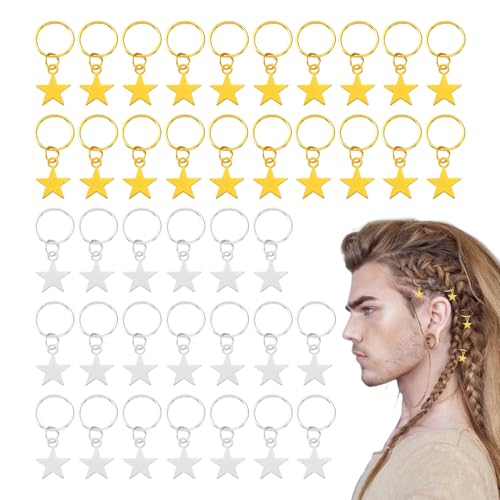 40 Stück Stern-Haar-Accessoires, Metall-Haar-Accessoires, Zopf-Haar-Accessoires, Damen-Haar-Accessoires, Mode-Haar-Accessoires, Haar-Accessoires von FDGGT