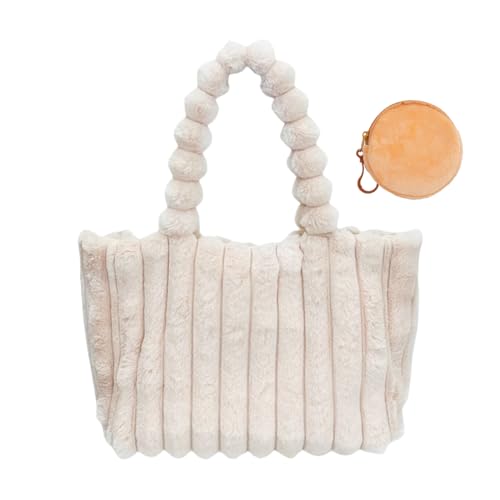 FDGGT 1 Umhängetasche Und 1 Geldbörse, Umhängetasche Mit Großem Fassungsvermögen, Plüsch-Umhängetasche, Modische Und Einfache Umhängetasche von FDGGT