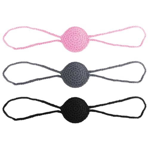 FDGGT 3 Gestrickte Nasenbedeckungen, Gehäkelte Nasenbedeckungen Aus Wolle, Warme Und Atmungsaktive Nasenbedeckungen, Nasenschmuck, Unisex, Lustige Nasendekoration von FDGGT