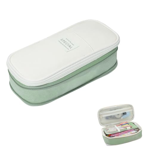 FDHBDF Große Federmäppchen Mäppchen für Mädchen Jungen Teenager mit großer Kapazität, Federmappe Erwachsene Etui Schule Pencil Cases grün Federtaschen Groß für Schule & Büro FDHBDF Große Federmäppchen Mäppchen für Mädchen Jungen Teenager mit großer Kapazität, Federmappe Erwachsene Etui Schule Pencil Cases grün Federtaschen Groß für Schule & Büro von FDHBDF