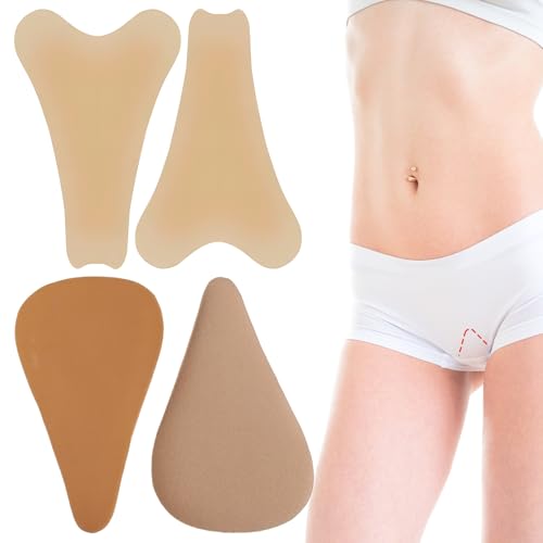 4 Stück Camel Toe Concealer, Wiederverwendbare Silikon Cameltoe Einlage, Unsichtbare Camel Toe Concealer, Selbstklebender Silikonschutz, Safe Anti Camel Toe für Schwimmen, Leggings, Bademode, Yoga von FDJZXW