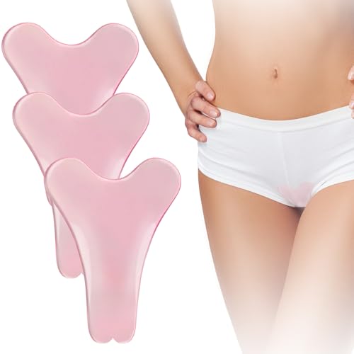 FDJZXW 3 Stück Camel Toe Concealer,Wiederverwendbar Selbstklebend Cameltoe Einlage,Geeignet für Damenstrumpfhosen,Bademode,wasserdichte Abdeckpolster,Badeanzug,Yogahosen,Bikini (Pink) von FDJZXW
