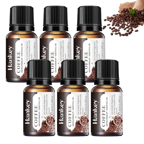 Kaffeeöl Kerzenduftöl Zum Kerzen Gießen 6 PCS Duftöl für Diffuser 10ml Aromaöl für Diffuser Kaffeeöl ätherisches Parfüm Badekugeln Spray Kerzen und Seifen Feuchtigkeitsspendendes Straffendes öl von FDJZXW