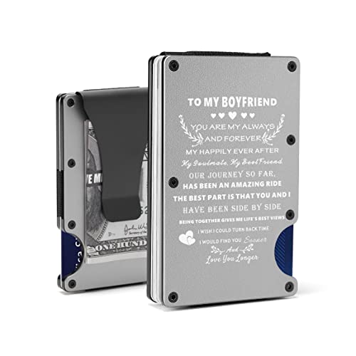 To My Boyfriend Geschenk,Männer minimalistische personalisierte Gravur Metall Geldbörse von Freundin, For-boyfriend-grey-002, Minimalistisch To My Boyfriend Geschenk,Männer minimalistische personalisierte Gravur Metall Geldbörse von Freundin, For-boyfriend-grey-002, Minimalistisch von FDKOBE