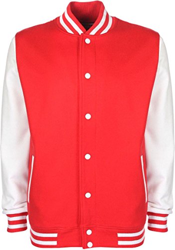 College-Jacke/Freizeitjacke - für Damen und Herren Farbe Rot/Weiß Größe S College-Jacke/Freizeitjacke - für Damen und Herren Farbe Rot/Weiß Größe S von FDM