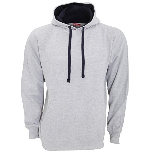 FDM: Contrast Hoodie FH002, Größe:L;Farbe:Heather Grey/Navy von FDM