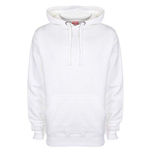FDM Unisex Original Hoodie Kapuzenpullover Sweater, Größe:S, Farbe:White von FDM