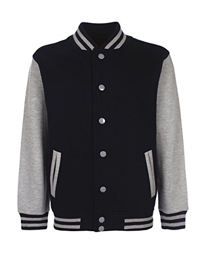 FDM: Kids` College Jacket FV002, Größe:11-13 (152);Farbe:Navy/Heather Grey von FDM