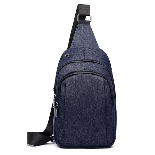 FDOIUTU Diebstahlsichere Umhängetasche, moderne wasserdichte Crossbody-Tasche, mehrere Reißverschlussfächer, Unisex-Messenger-Tasche, geeignet für den täglichen Gebrauch und Reisen (Dunkelblau) von FDOIUTU