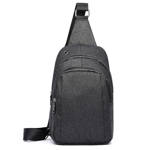 FDOIUTU Diebstahlsichere Umhängetasche, moderne wasserdichte Crossbody-Tasche, mehrere Reißverschlussfächer, Unisex-Messenger-Tasche, geeignet für den täglichen Gebrauch und Reisen (Schwarz) von FDOIUTU