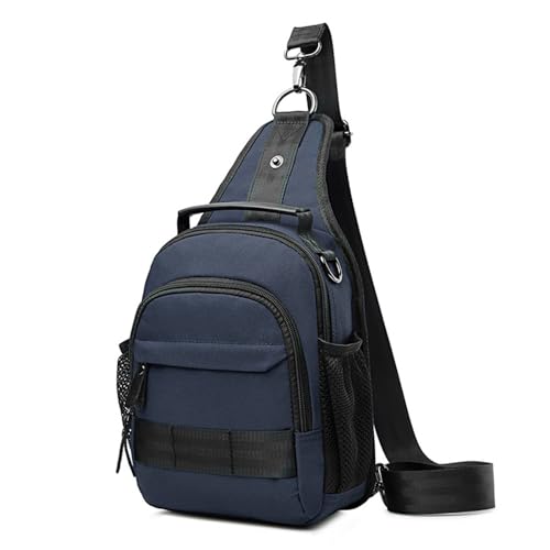FDOIUTU Diese moderne Umhängetasche verfügt über mehrere Reißverschlussfächer, einen verstellbaren Schultergurt und ein geräumiges Hauptfach (Dunkelblau) von FDOIUTU