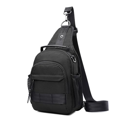 FDOIUTU Diese moderne Umhängetasche verfügt über mehrere Reißverschlussfächer, einen verstellbaren Schultergurt und ein geräumiges Hauptfach (Schwarz) von FDOIUTU
