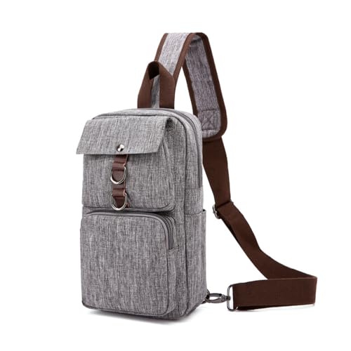 FDOIUTU Diese wasserdichte Umhängetasche mit mehreren Reißverschlussfächern und einem verstellbaren Schultergurt ist eine perfekte Umhängetasche für den täglichen Gebrauch (Grau) von FDOIUTU