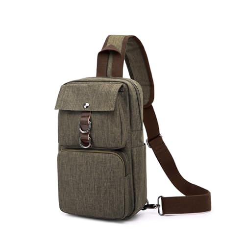 FDOIUTU Diese wasserdichte Umhängetasche mit mehreren Reißverschlussfächern und einem verstellbaren Schultergurt ist eine perfekte Umhängetasche für den täglichen Gebrauch (Khaki) von FDOIUTU