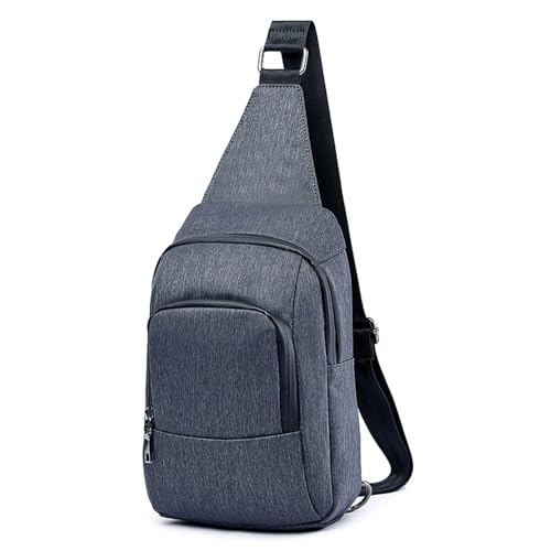 FDOIUTU Moderne Umhängetasche mit mehreren Reißverschlussfächern und verstellbarem Schultergurt, perfekt für Damen und Herren, perfekt als Messenger-Tasche oder lässige Crossbody-Tasche (Grau) von FDOIUTU