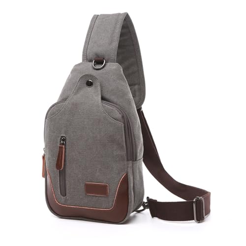 FDOIUTU Unisex Umhängetasche, Diebstahlsichere Messenger Bag, Mehrere Reißverschlussfächer, Verstellbarer Schultergurt, Moderne Umhängetasche für die Reise (Grau) von FDOIUTU