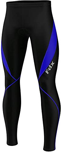 Thermo-Strumpfhose/Leggins von FDX für Herren, gepolstert, für Radfahrer geeignet L schwarz / blau von FDX