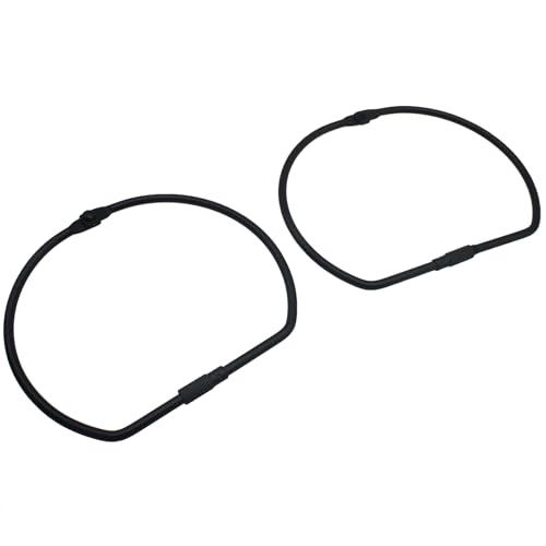 FDXGYH Buchringe in D-Form, 10,2 cm, schwarzes Band, Aufbewahrungsringe für Papierorganisation, 2 Stück von FDXGYH