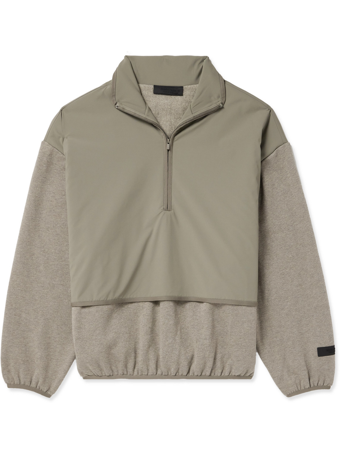 FEAR OF GOD ESSENTIALS - Layered Cotton-Blend Fleece and Shell Half-Zip Sweatshirt - Men - Gray - M FEAR OF GOD ESSENTIALS - Layered Cotton-Blend Fleece and Shell Half-Zip Sweatshirt - Men - Gray - M von FEAR OF GOD ESSENTIALS