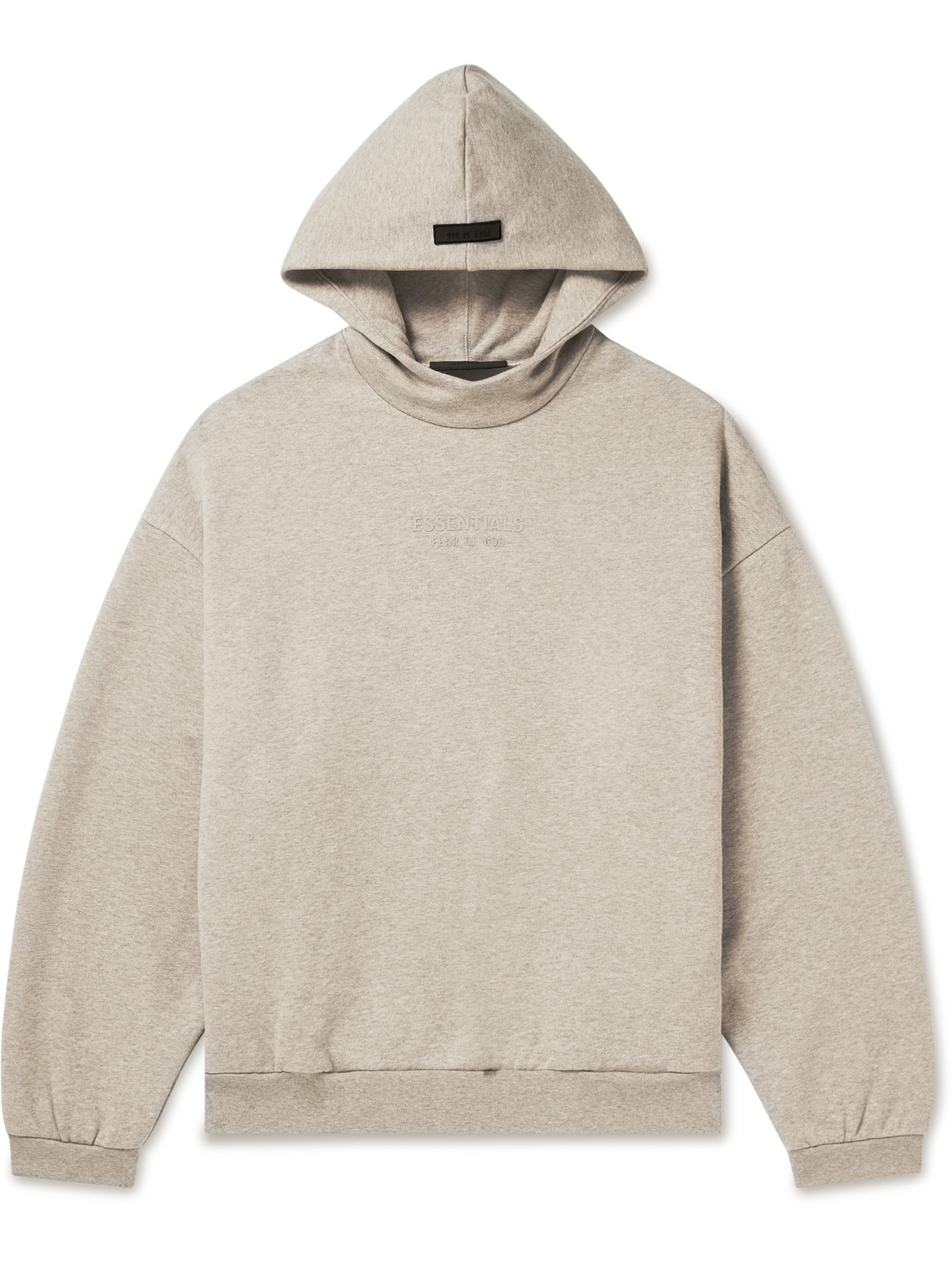 FEAR OF GOD ESSENTIALS - Logo-Appliquéd Cotton-Blend Jersey Hoodie - Men - Neutrals - XXL von FEAR OF GOD ESSENTIALS