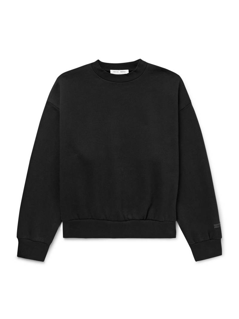 FEAR OF GOD ESSENTIALS - Logo-Appliquéd Cotton-Blend Jersey Sweatshirt - Men - Black - XXS von FEAR OF GOD ESSENTIALS
