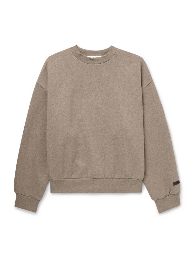 FEAR OF GOD ESSENTIALS - Logo-Appliquéd Cotton-Blend Jersey Sweatshirt - Men - Brown - L von FEAR OF GOD ESSENTIALS