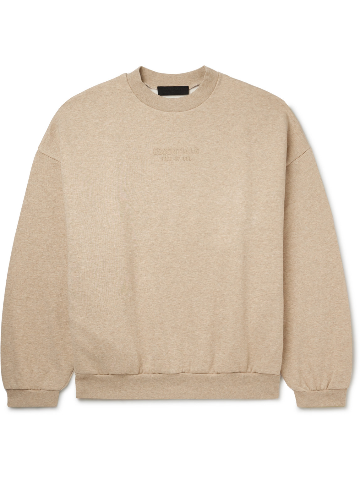 FEAR OF GOD ESSENTIALS - Logo-Appliquéd Cotton-Blend Jersey Sweatshirt - Men - Neutrals - XXL von FEAR OF GOD ESSENTIALS