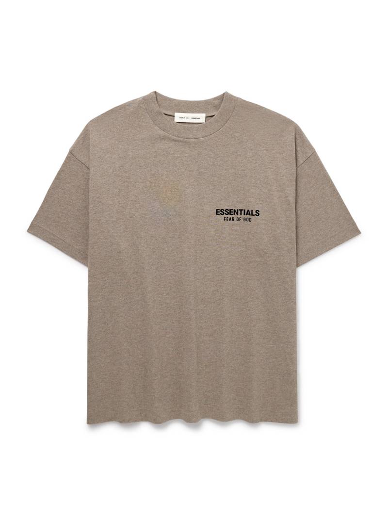 FEAR OF GOD ESSENTIALS - Logo-Appliquéd Cotton-Jersey T-Shirt - Men - Brown - S von FEAR OF GOD ESSENTIALS