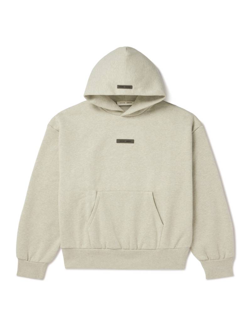 FEAR OF GOD ESSENTIALS - Oversized Logo-Appliquéd Cotton-Blend Jersey Hoodie - Men - Gray - M von FEAR OF GOD ESSENTIALS