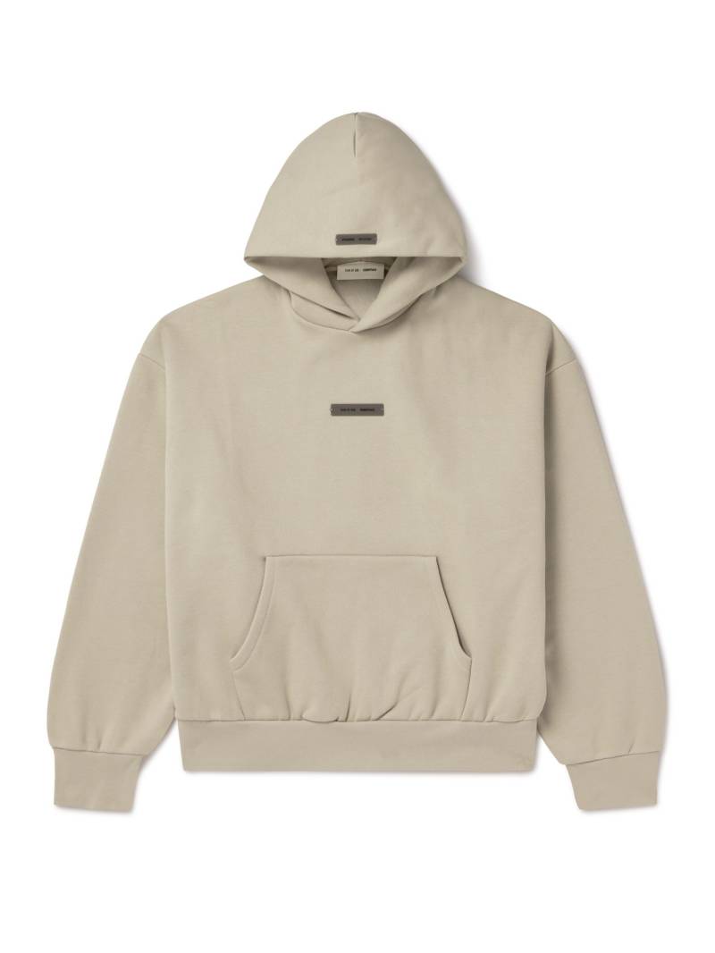 FEAR OF GOD ESSENTIALS - Oversized Logo-Appliquéd Cotton-Blend Jersey Hoodie - Men - Neutrals - S von FEAR OF GOD ESSENTIALS
