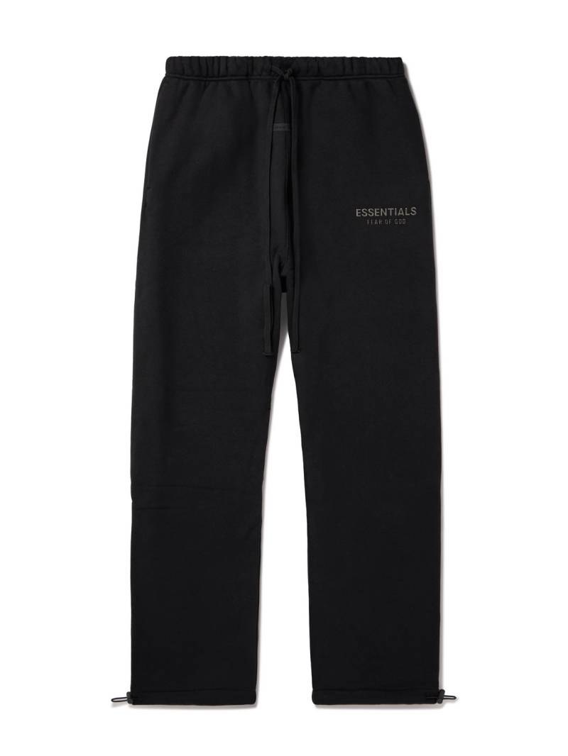 FEAR OF GOD ESSENTIALS - Straight-Leg Logo-Appliquéd Cotton-Blend Jersey Sweatpants - Men - Black - XL von FEAR OF GOD ESSENTIALS