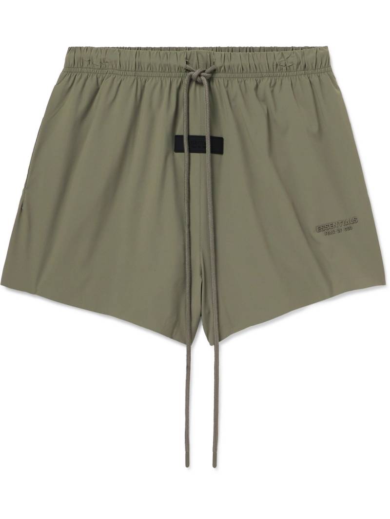 FEAR OF GOD ESSENTIALS - Straight-Leg Logo-Appliquéd Shell Drawstring Shorts - Men - Green - S von FEAR OF GOD ESSENTIALS